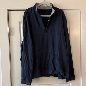 Men's Navy Zip-Up Sweater
